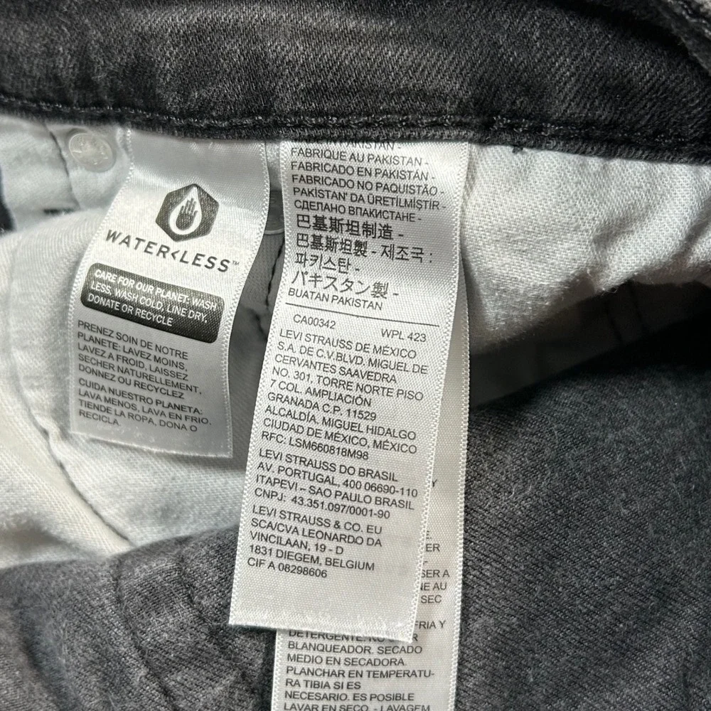 Levi's 541 Athletic Taper Jeans 34x36 Fits (34X34) Black Denim Stretch Mens